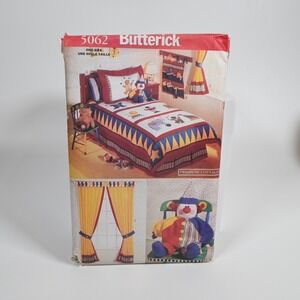 Butterick 5062 Sewing Pattern Childrens Quilt Circus Room Uncut Factory Folded